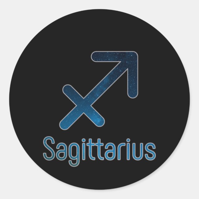 The Sagittarius Constellation - Galaxy  Classic Round Sticker (Front)