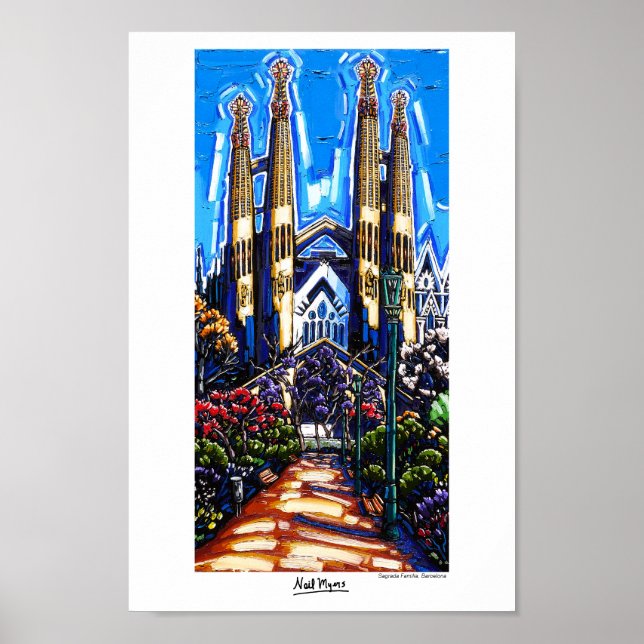 The Sagrada Familia, Barcelona Poster (Front)