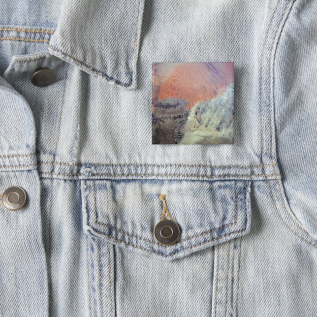 The Sahara Desert In Algeria, North Africa. 15 Cm Square Badge (In Situ)