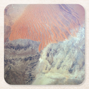 The Sahara Desert In Algeria, North Africa. Square Paper Coaster