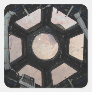 The Sahara Desert visible through the windows Square Sticker