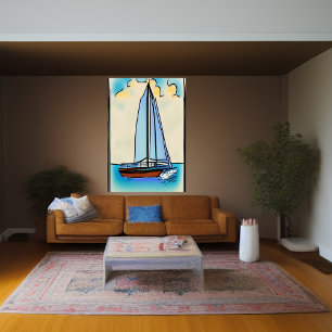 The sailboat   AI Art Poster