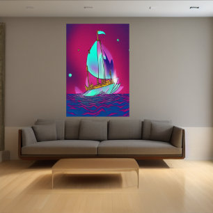 The Sailing ship AI Art Poster