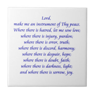 The Saint Francis Prayer Tile