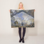 The Saint-Lazare Station, Monet Fleece Blanket<br><div class="desc">Oscar-Claude Monet (14 November 1840 – 5 December 1926) was a French painter, a founder of French Impressionist painting and the most consistent and prolific practitioner of the movement's philosophy of expressing one's perceptions before nature, especially as applied to plein air landscape painting. The term ""Impressionism"" is derived from the...</div>