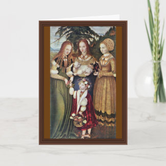 The Saints Agnes And Dorothy Kunigunde By Cranach Card