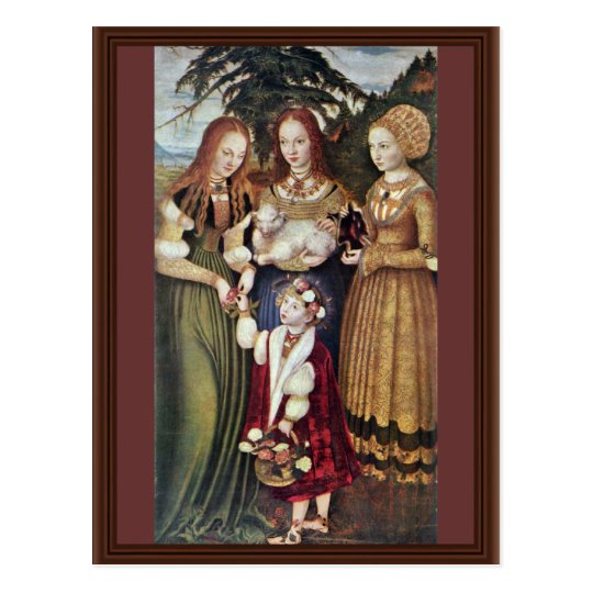 The Saints Agnes And Dorothy Kunigunde By Cranach Postcard