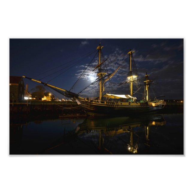 The Salem Friendship Full Moon Salem, MA Photo Print (Front)