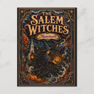 The Salem Witches Massachusetts Popcut Legends Postcard