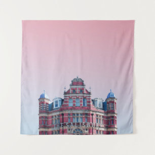 THE SALISBURY BUILDING UNDER PINK SKIES TAPESTRY