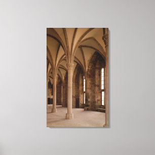 The Salle des Hotes, interior view of the Abbey Canvas Print