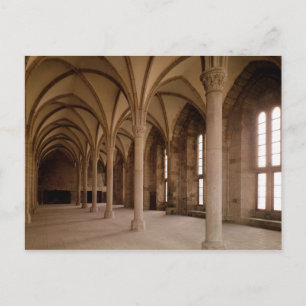 The Salle des Hotes, interior view of the Abbey Postcard