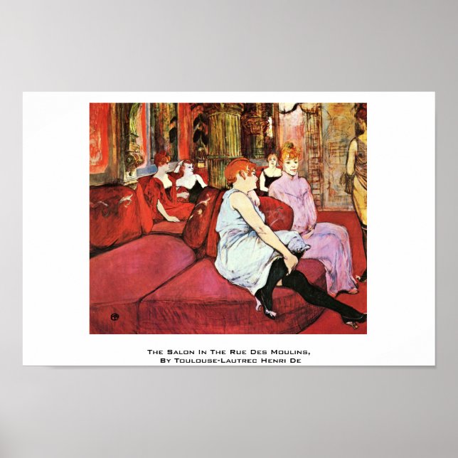 The Salon In The Rue Des Moulins Poster (Front)