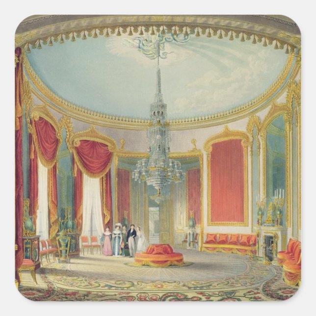 The Saloon in its final phase from Views of the Ro Square Sticker (Front)