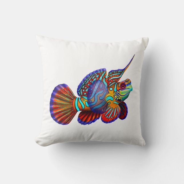 The Saltwater Aquarium Mandarin Fish Pillow (Front)