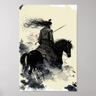 The Samurai and His Horse Wall Art