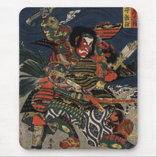The samurai warriors Tadanori and Noritsune Mouse Mat