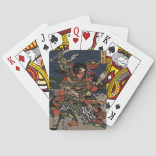 The samurai warriors Tadanori and Noritsune Playing Cards