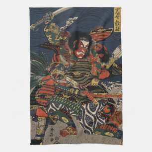 The samurai warriors Tadanori and Noritsune Tea Towel