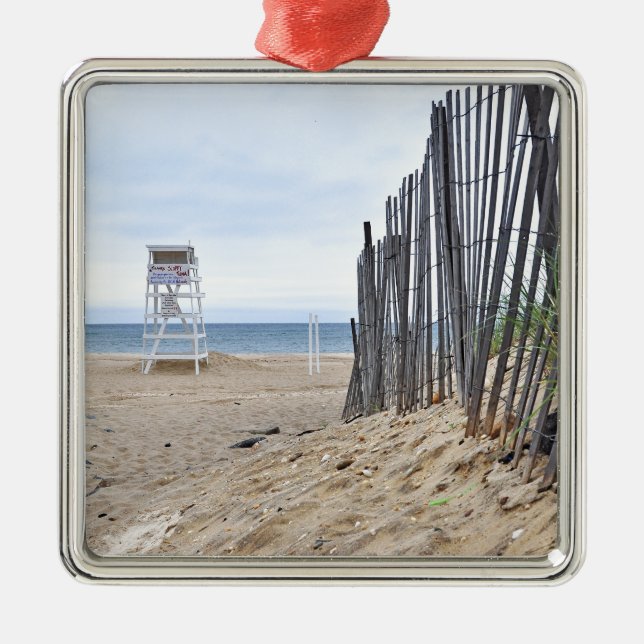 The Sand Dune Beaches of Montauk, NY Metal Tree Decoration (Front)