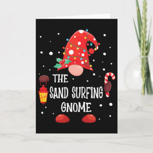 The Sand Surfing Gnome Matching Family Christmas G Card