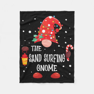 The Sand Surfing Gnome Matching Family Christmas G Fleece Blanket