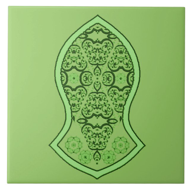 The Sandal Of The Prophet (Green) Tile (Front)