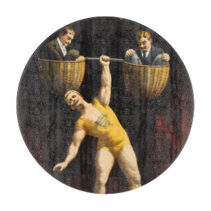 The Sandow Eugen Sandow Vaudeville Weightlifter  Cutting Board
