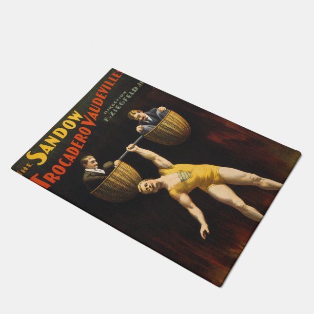 The Sandow Eugen Sandow Vaudeville Weightlifter  Doormat (Angled)