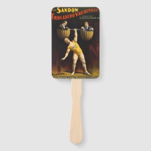 The Sandow Eugen Sandow Vaudeville Weightlifter  Hand Fan