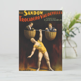 The Sandow Eugen Sandow Vaudeville Weightlifter  Holiday Card