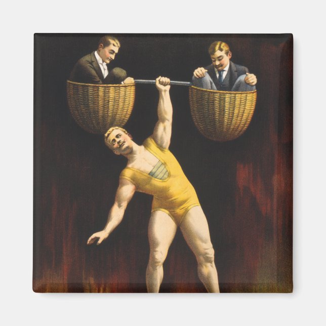 The Sandow Eugen Sandow Vaudeville Weightlifter  Magnet (Front)