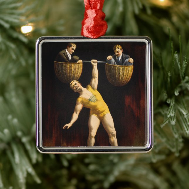 The Sandow Eugen Sandow Vaudeville Weightlifter  Metal Tree Decoration (Tree)
