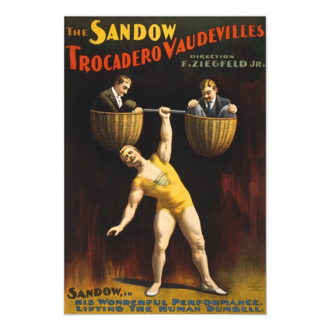 The Sandow Eugen Sandow Vaudeville Weightlifter  Photo Print (Front)