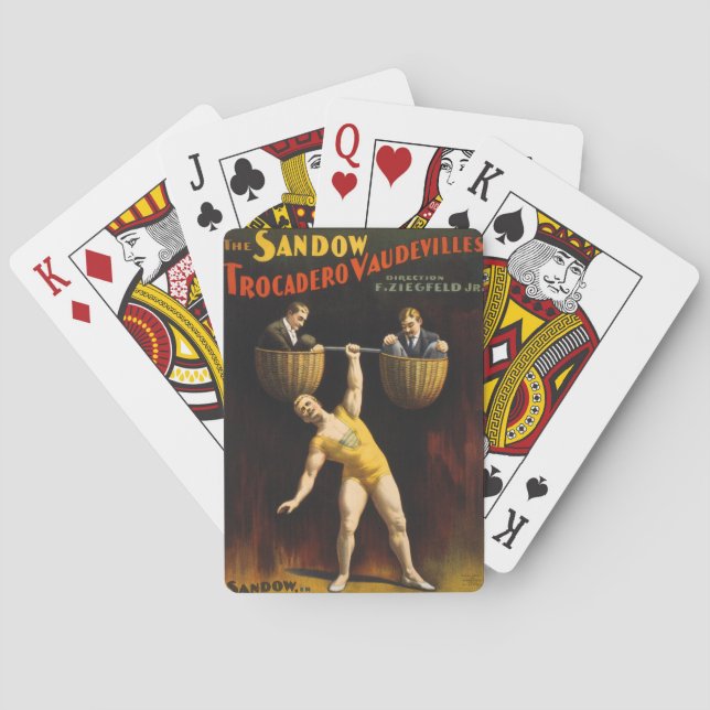 The Sandow Eugen Sandow Vaudeville Weightlifter  Playing Cards (Back)
