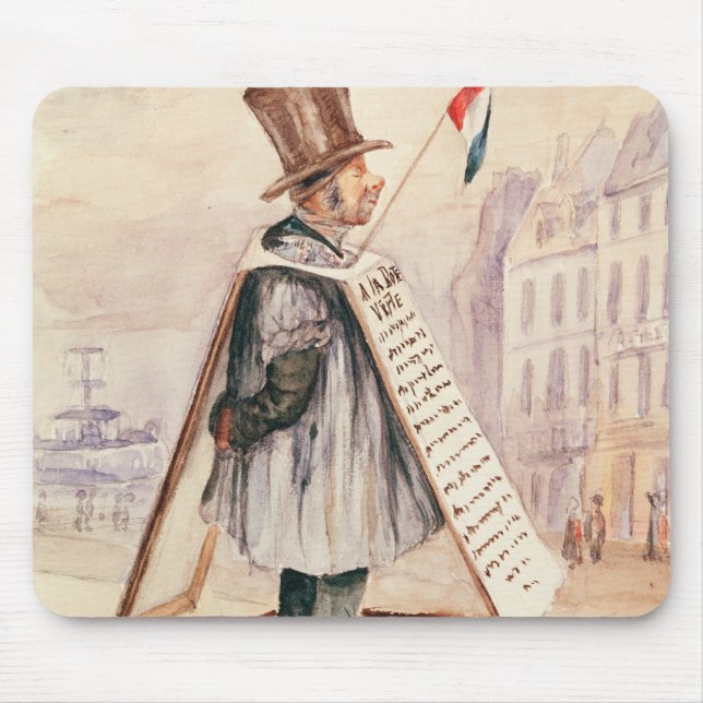 The Sandwich Board Man, Boulevard du Temple, 1839 Mouse Mat (Front)