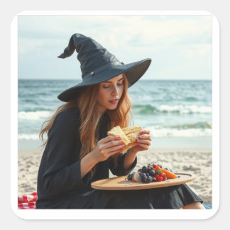 The “sandWITCH” Square Sticker