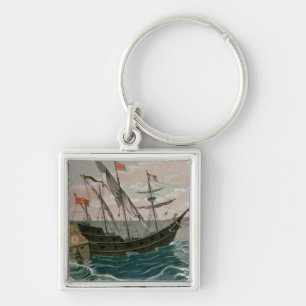 The Santa Maria Approaching the Coast of the New W Key Ring