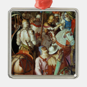 The Saracen Army outside Paris, 730-32 AD Metal Tree Decoration