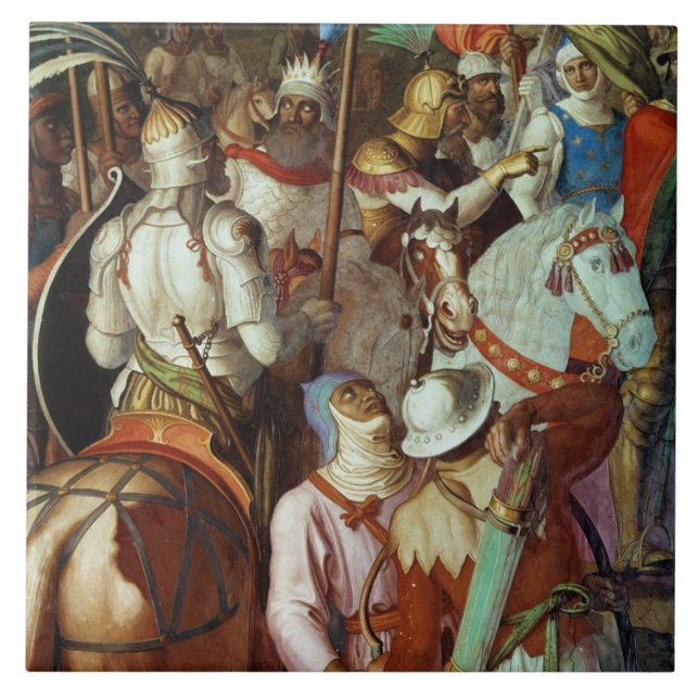 The Saracen Army outside Paris, 730-32 AD Tile (Front)