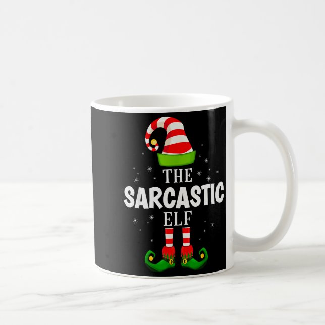 The Sarcastic Elf Christmas Pjs Matching Pajama  Coffee Mug (Right)