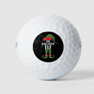 The Sarcastic Elf Family Matching Group Christmas  Golf Balls