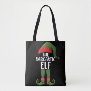The Sarcastic Elf Family Matching Group Christmas  Tote Bag