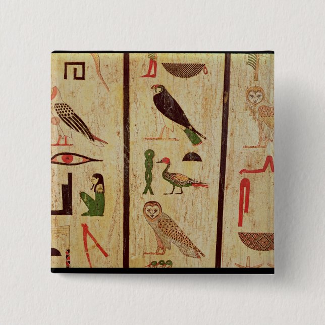 The sarcophagus of Psamtik I (664-610 BC) detail o 15 Cm Square Badge (Front)