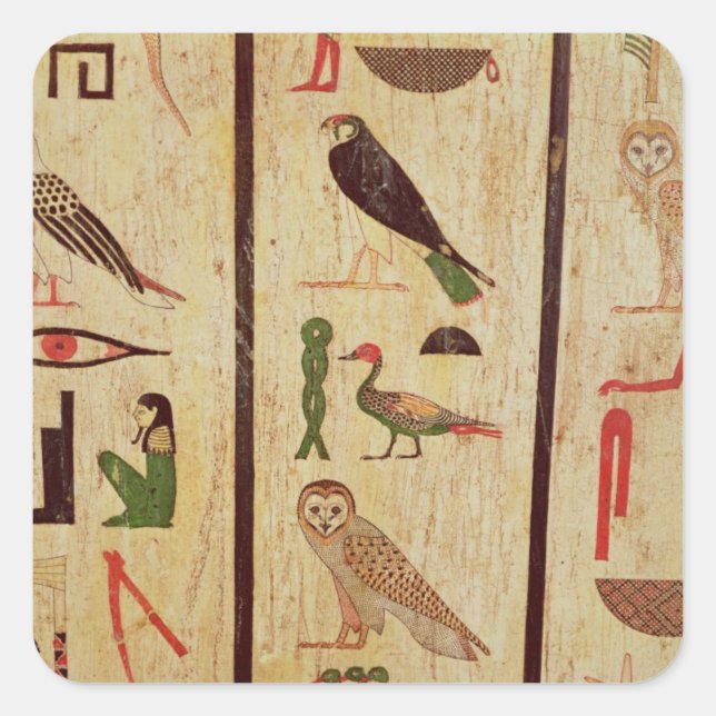 The sarcophagus of Psamtik I (664-610 BC) detail o Square Sticker (Front)