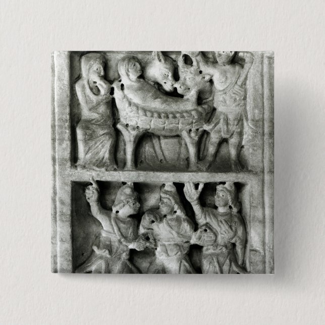 The Sarcophagus of the Nativity 15 Cm Square Badge (Front)
