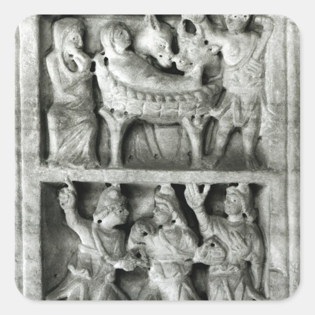 The Sarcophagus of the Nativity Square Sticker (Front)