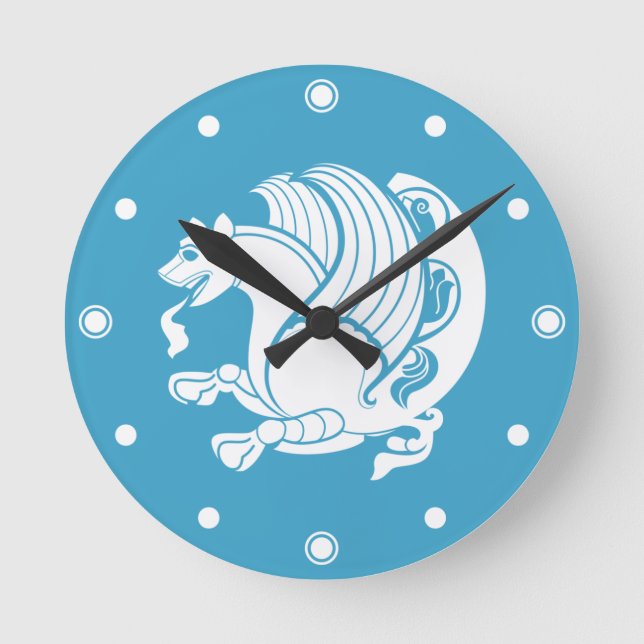 The Sassanid Persian Empire Emblem Round Clock (Front)