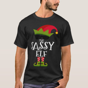 The Sassy Elf Costume Matching Family Group Christ T-Shirt