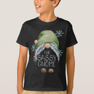 The Sassy Gnome Family Matching Christmas Pajama T-Shirt